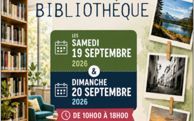 Porte ouverte à la bibliothèque municipale – 19 et 20 septembre 2026